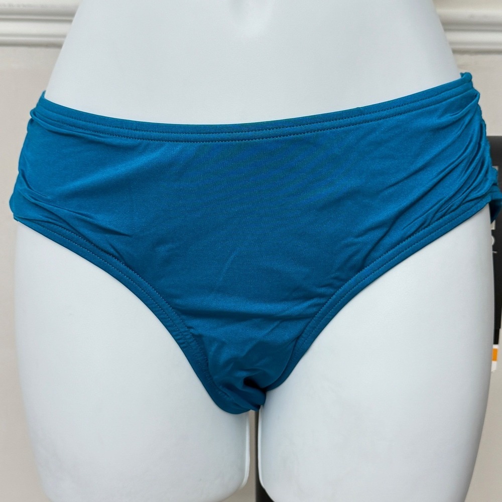 Coco Reef Women Lagoon Ruched Hipster Bikini Bottom Teal Small X00143P233